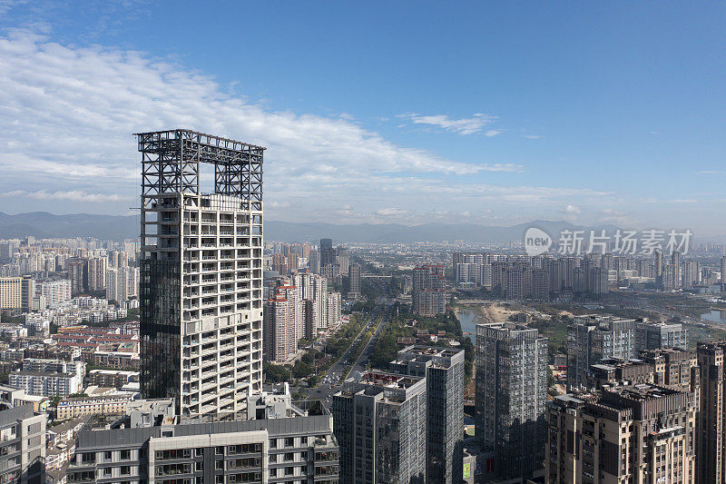 city ​​skyscrapers under construction